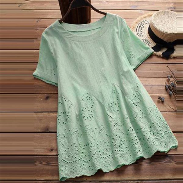 2020 summer women clothing o neck short sleeve solid blouse loose casual ruffles cotton linen shirt blusas plus size, White
2020 summer women clothing o neck short sleeve solid blouse loose casual ruffles cotton linen shirt blusas plus size, White