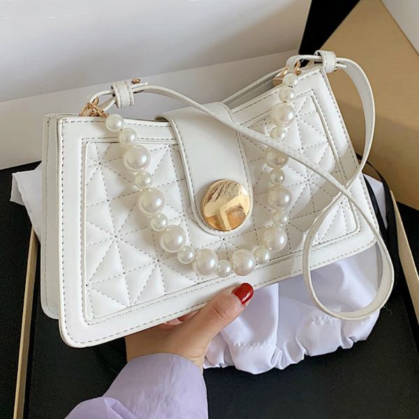rhombic pearl shoulder strap pu leather crossbody bags for women 2020 solid color shoulder handbags female simple totes bag
rhombic pearl shoulder strap pu leather crossbody bags for women 2020 solid color shoulder handbags female simple totes bag