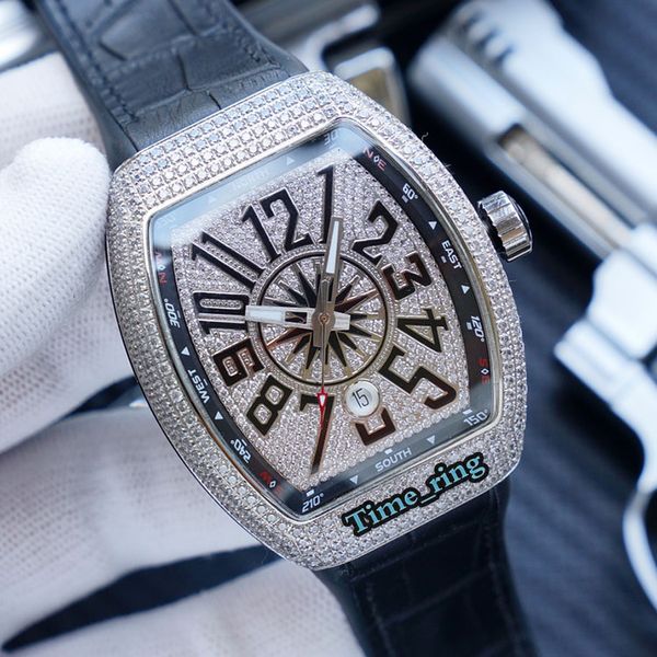 edition v45 sc dt diamond date dial silver diamond case automatic mechanical movement mens watch black leather strap designer watches, Slivery;brown
edition v45 sc dt diamond date dial silver diamond case automatic mechanical movement mens watch black leather strap designer watches, Slivery;brown