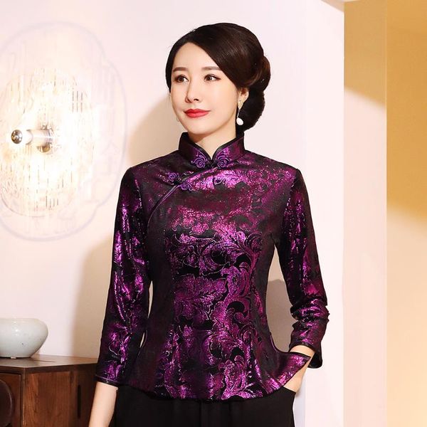 chinese traditional tang clothing female noble velour blouse large size 3xl-5xl retro vintage floral mandarin collar shirt, Red
chinese traditional tang clothing female noble velour blouse large size 3xl-5xl retro vintage floral mandarin collar shirt, Red