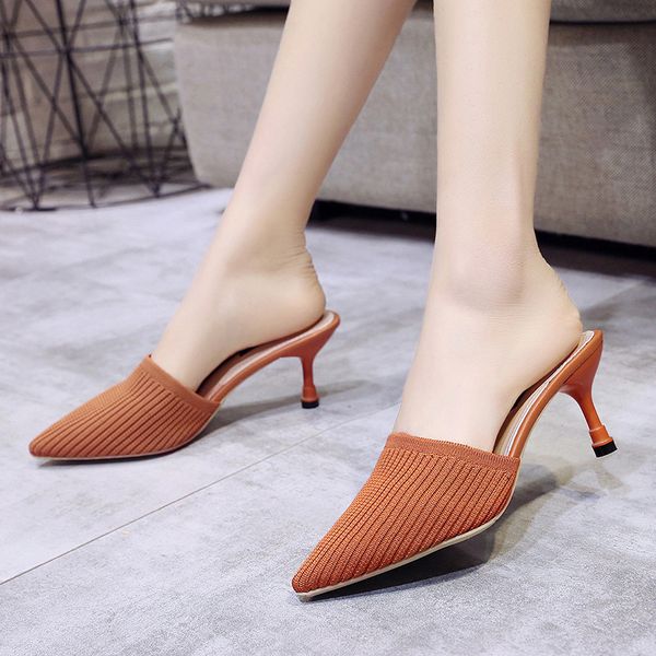 sandals and slippers women 2020 new women's shoes summer fashion flying woven pointed toe baotou women's sandals and slippers, Black 
sandals and slippers women 2020 new women's shoes summer fashion flying woven pointed toe baotou women's sandals and slippers, Black