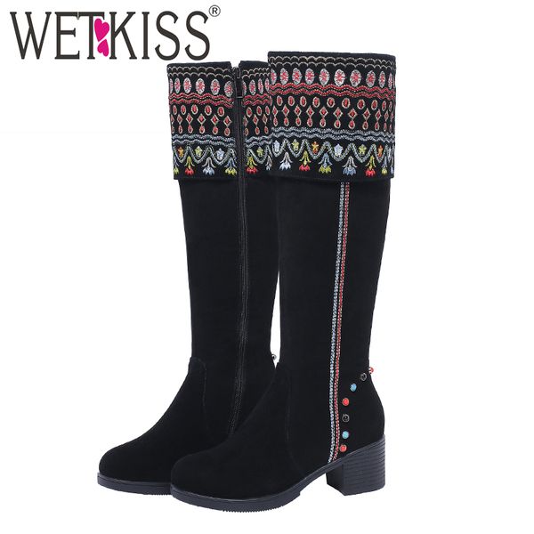wetkiss этнический колено высокие сапоги женщины мех замши высокие каблуки сапоги женщина вышивает красочные заклепка обувь женская обувь зи, Black
wetkiss этнический колено высокие сапоги женщины мех замши высокие каблуки сапоги женщина вышивает красочные заклепка обувь женская обувь зи, Black