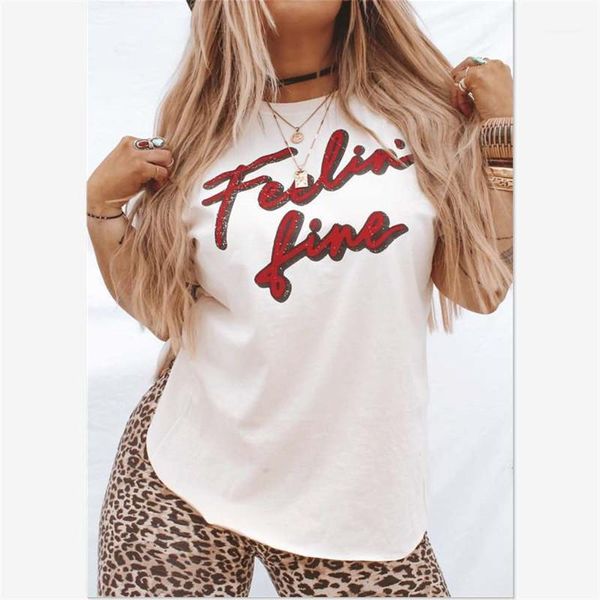 short sleeve letter printed female plus size female clothing summer women t shirt crew neck, White