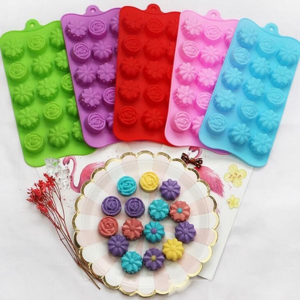 silicone chocolate mold flower candy gummy ice tray 15 cavity biscuit cake decorating tool diy birthday lx1873
silicone chocolate mold flower candy gummy ice tray 15 cavity biscuit cake decorating tool diy birthday lx1873