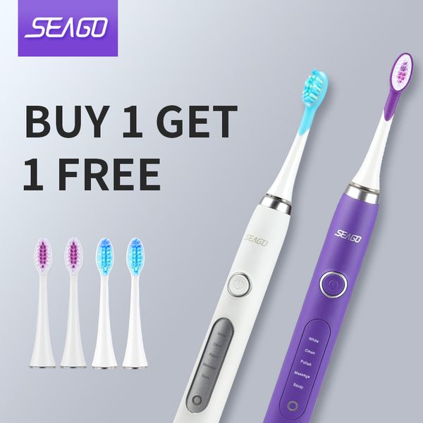 Seago Rechargeable electric toothbrush Sonic teeth brush for Adults Deep Clean Teeth with 3 Brush Heads Dental Care brush 986
Seago Rechargeable electric toothbrush Sonic teeth brush for Adults Deep Clean Teeth with 3 Brush Heads Dental Care brush 986