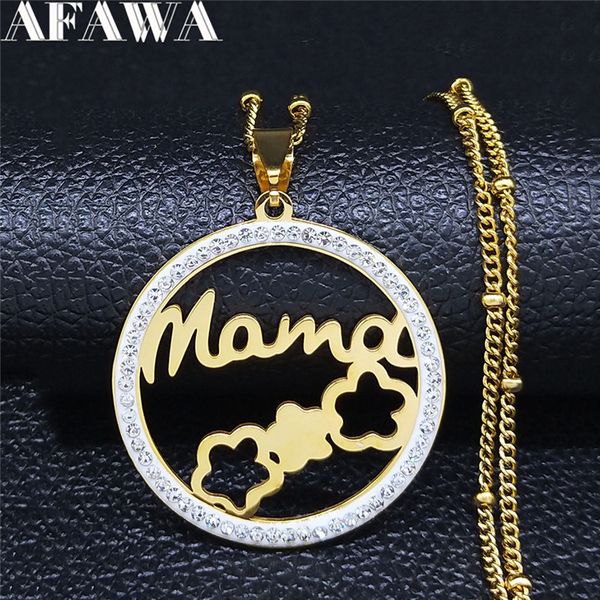2020 family flower mama stainless steel chain necklace women gold color crystal statement necklace jewelry cadenas mujer n23s01, Silver
2020 family flower mama stainless steel chain necklace women gold color crystal statement necklace jewelry cadenas mujer n23s01, Silver