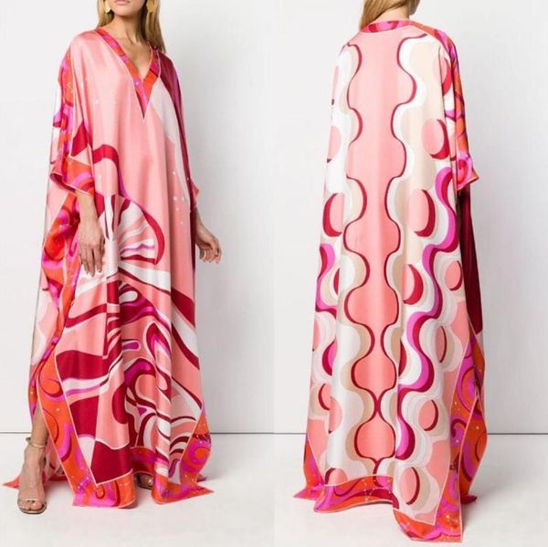 new women's plus fat plus loose kaftan style, elastic knitting beautiful printing v-neck long dress, Black;gray
new women's plus fat plus loose kaftan style, elastic knitting beautiful printing v-neck long dress, Black;gray