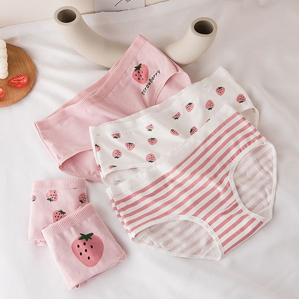 cute strawberry pattern underwear women's cotton panties mid waist girls' comfortable soft breathable cotton briefs l xl xxl, Black;pink
cute strawberry pattern underwear women's cotton panties mid waist girls' comfortable soft breathable cotton briefs l xl xxl, Black;pink