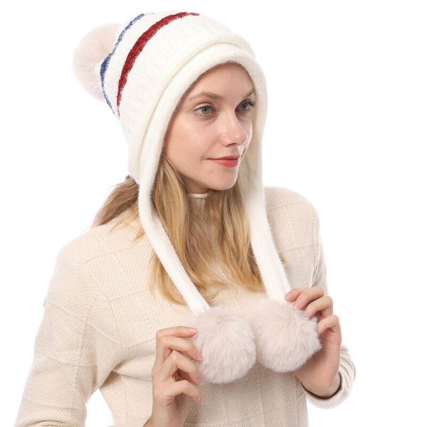 beanie/skull caps women winter warm beanie hat knitted women's cap with double pom ball ladies ski christmas gift, Blue;gray
beanie/skull caps women winter warm beanie hat knitted women's cap with double pom ball ladies ski christmas gift, Blue;gray