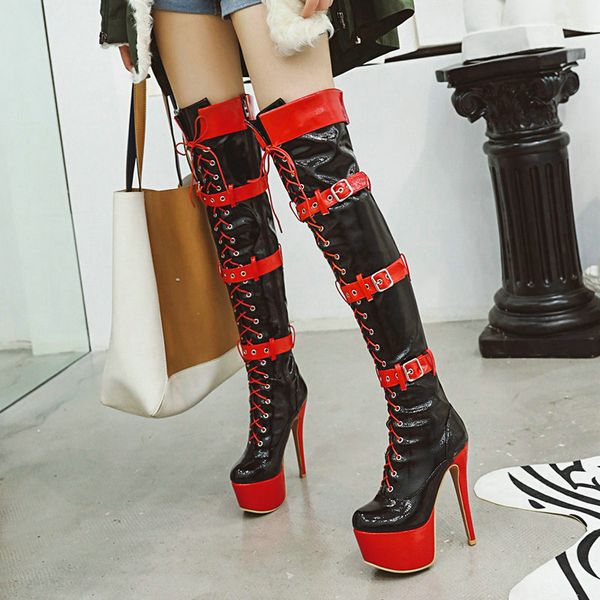 boots women's platform super high heel over the knee women fashion zipper autumn winter long red black
boots women's platform super high heel over the knee women fashion zipper autumn winter long red black