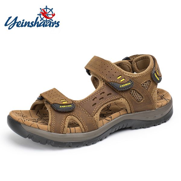 yeinshaars new fashion summer leisure beach men shoes genuine leather sandals men's sandals big size 38-48, Black
yeinshaars new fashion summer leisure beach men shoes genuine leather sandals men's sandals big size 38-48, Black