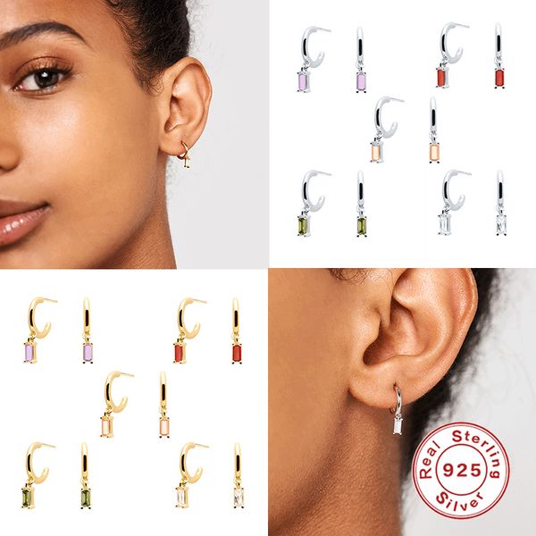 hoop & huggie solid 925 sterling silver cz huggies earrings for woman anniversary luxury colorful zircon water drop jewelry accessories, Golden;silver
hoop & huggie solid 925 sterling silver cz huggies earrings for woman anniversary luxury colorful zircon water drop jewelry accessories, Golden;silver