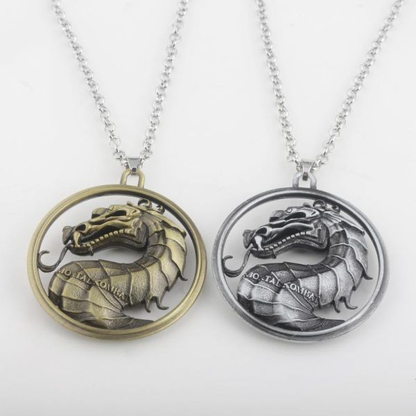 mortal kombat fighting game necklace logo dragon pendant necklace chain for charm fashion man cosplay jewelry accessories gift, Silver
mortal kombat fighting game necklace logo dragon pendant necklace chain for charm fashion man cosplay jewelry accessories gift, Silver