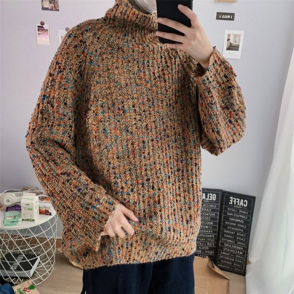 winter thick turtleneck sweater men's warmth fashion retro casual knitted pullover men streetwear loose korean knitting sweaters, White;black
winter thick turtleneck sweater men's warmth fashion retro casual knitted pullover men streetwear loose korean knitting sweaters, White;black