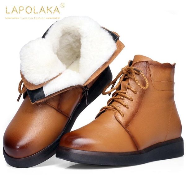 boots lapolaka 2021 arrivals genuine cow leather add fur warm woman shoes zip up luxury winter snow ladies, Black
boots lapolaka 2021 arrivals genuine cow leather add fur warm woman shoes zip up luxury winter snow ladies, Black