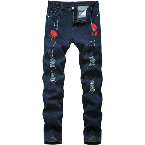 men's jeans kimsere fashion ripped pants with rose embroidery hi street distressed denim trousers washed blue stretchy
men's jeans kimsere fashion ripped pants with rose embroidery hi street distressed denim trousers washed blue stretchy