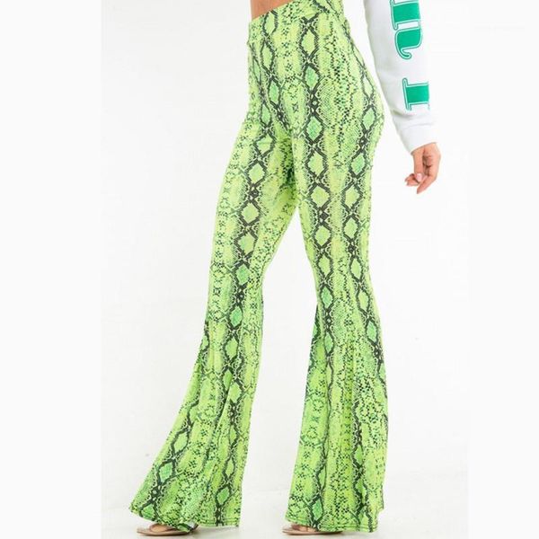 women snake pattern flare pants fashion high waist stretchy pants casual long trousers 20ss women designer clothing, Black;white
women snake pattern flare pants fashion high waist stretchy pants casual long trousers 20ss women designer clothing, Black;white