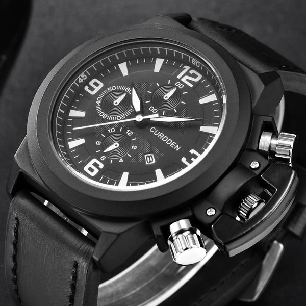 curdden men sport watch fashion current wristwatch leather auto date calendar colorful watches male clock horloges mannen, Slivery;brown
curdden men sport watch fashion current wristwatch leather auto date calendar colorful watches male clock horloges mannen, Slivery;brown