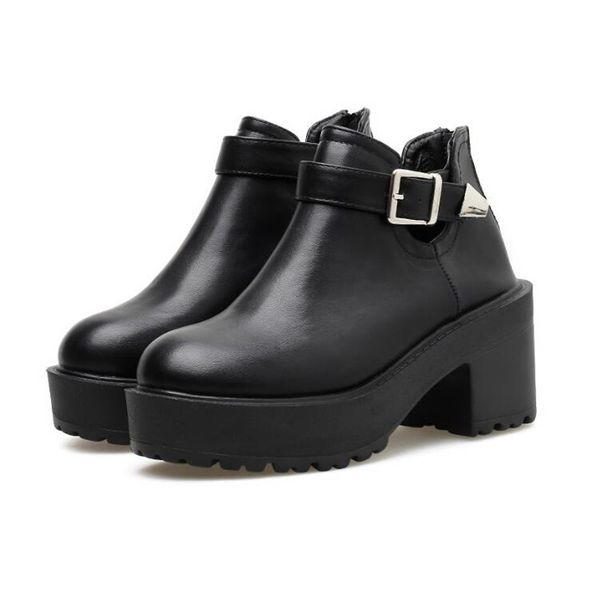 womens short boots gothic shoes style buckle strap round toe boots women fall shoes chunky heel ankle platform, Black
womens short boots gothic shoes style buckle strap round toe boots women fall shoes chunky heel ankle platform, Black