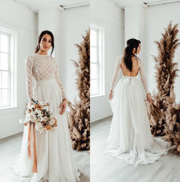 2020 vintage boho wedding dresses jewel neck lace appliqued tulle a line long sleeves gothic wedding dress beach backless vestidos de novia, White
2020 vintage boho wedding dresses jewel neck lace appliqued tulle a line long sleeves gothic wedding dress beach backless vestidos de novia, White