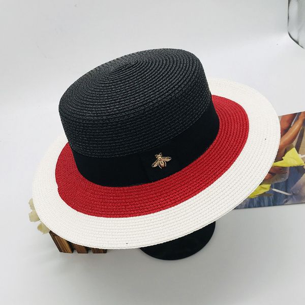 2020 fashion bee summer sun hat for women natural crochet straw hat with ribbon flat summer travel beach hats, Blue;gray
2020 fashion bee summer sun hat for women natural crochet straw hat with ribbon flat summer travel beach hats, Blue;gray