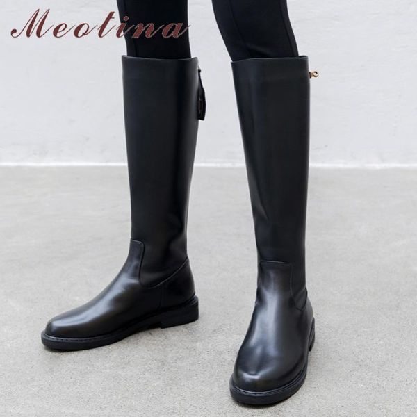 meotina women riding boots shoes buckle genuine leather mid heel long boots zipper chunky heels knee high lady black 42
meotina women riding boots shoes buckle genuine leather mid heel long boots zipper chunky heels knee high lady black 42