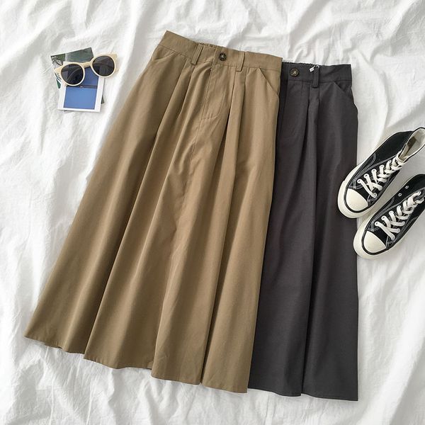 vintage high waist skirt spring and autumn 2020 new women's hanban hong kong style a-line medium length skirt, Black
vintage high waist skirt spring and autumn 2020 new women's hanban hong kong style a-line medium length skirt, Black