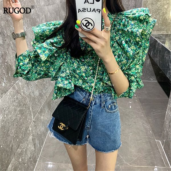 rugod vintage floral print ruffle blouse women elegant o neck long sleeve chiffon blouse feminino sweet green purple lady shirt, White
rugod vintage floral print ruffle blouse women elegant o neck long sleeve chiffon blouse feminino sweet green purple lady shirt, White