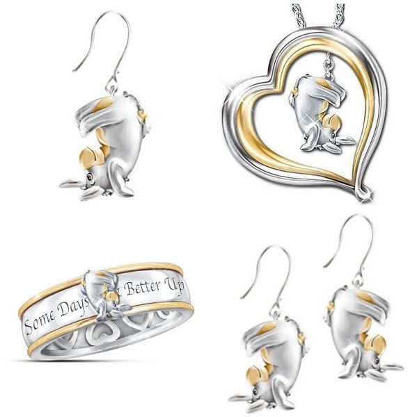 new cute cartoon animals necklace+earrings jewelry set mysterious romantic style fairy modeling for little girl present, Silver
new cute cartoon animals necklace+earrings jewelry set mysterious romantic style fairy modeling for little girl present, Silver
