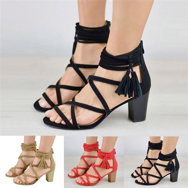 shoes woman fashion thick heel cross strappy tassel high heels shoes lace-up sandals sandals ladies sexy, Black
shoes woman fashion thick heel cross strappy tassel high heels shoes lace-up sandals sandals ladies sexy, Black