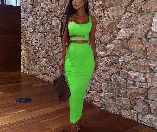 women summer fashion 2020 2pcs set crop hollow out buttock skirts green orange two piece outfits sets ladies wear, Gray
women summer fashion 2020 2pcs set crop hollow out buttock skirts green orange two piece outfits sets ladies wear, Gray