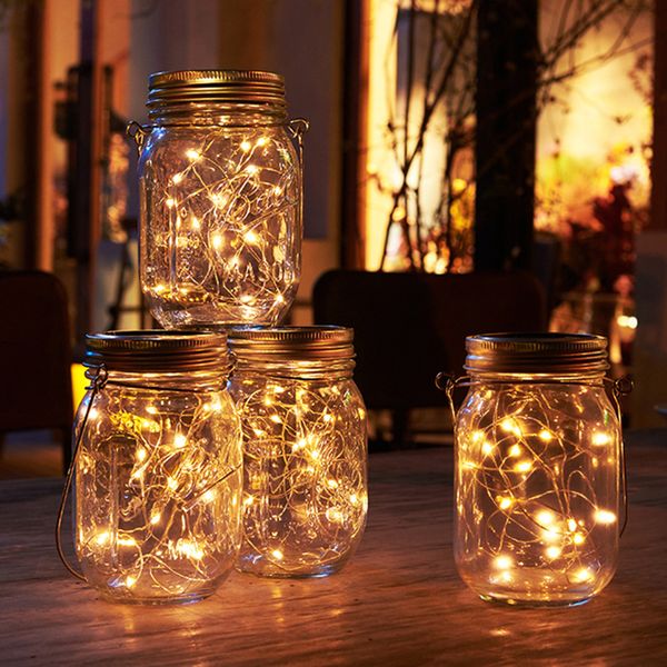 10/20leds solar mason jar light retro led lamp string festive decorative lamp lawn garden decor with handle
10/20leds solar mason jar light retro led lamp string festive decorative lamp lawn garden decor with handle