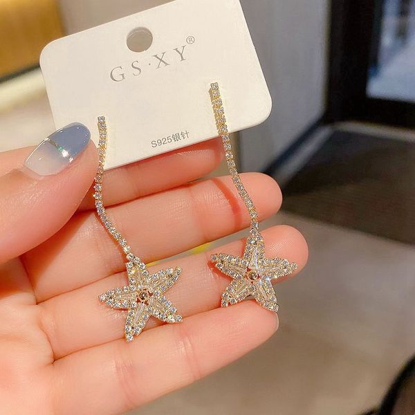 dangle & chandelier high-end long flower earrings for women party gold color cubic zirconia jewelry, Silver
dangle & chandelier high-end long flower earrings for women party gold color cubic zirconia jewelry, Silver