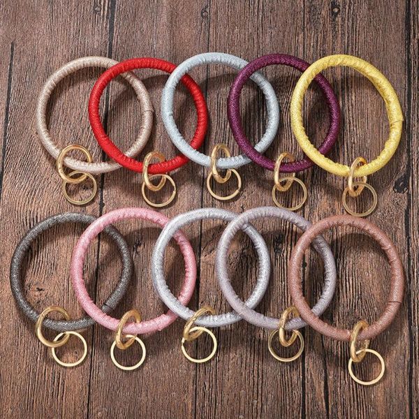 15colors pu leather key bracelet glitter keyring wristlet keychain bangle diy chains men women keychain bracelet gift, Black
15colors pu leather key bracelet glitter keyring wristlet keychain bangle diy chains men women keychain bracelet gift, Black