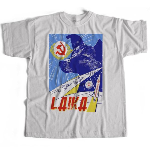 space t shirt - laika the space dog cccp russia soviet era poster casual t-shirt male short sleeve cotton tees
space t shirt - laika the space dog cccp russia soviet era poster casual t-shirt male short sleeve cotton tees