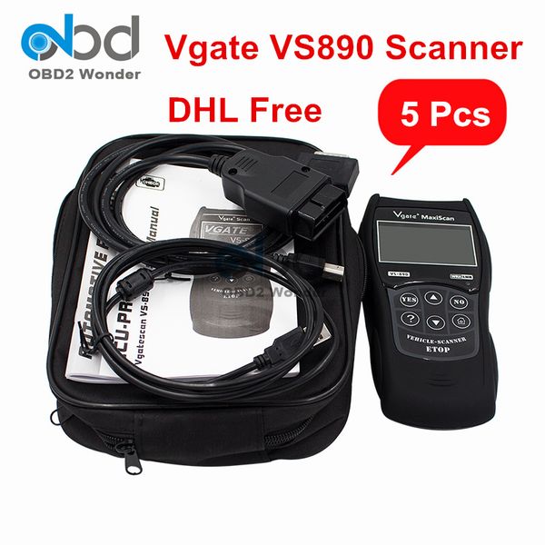 5 pcs/lot dhl vgate vs 890 auto diagnostic tool universal maxiscan vs890 automobile obd2 code reader vgate vs890s scanner
5 pcs/lot dhl vgate vs 890 auto diagnostic tool universal maxiscan vs890 automobile obd2 code reader vgate vs890s scanner