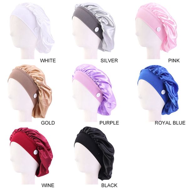 head cover satin turban wrap band elastic long hair care wide band bonnet women silk night sleep cap hat hair treatment hat, Blue;gray
head cover satin turban wrap band elastic long hair care wide band bonnet women silk night sleep cap hat hair treatment hat, Blue;gray