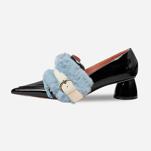 dress shoes pointed toe women pumps blue leather formal party ladies valentina furry stilettos chunky high heels botines, Black
dress shoes pointed toe women pumps blue leather formal party ladies valentina furry stilettos chunky high heels botines, Black