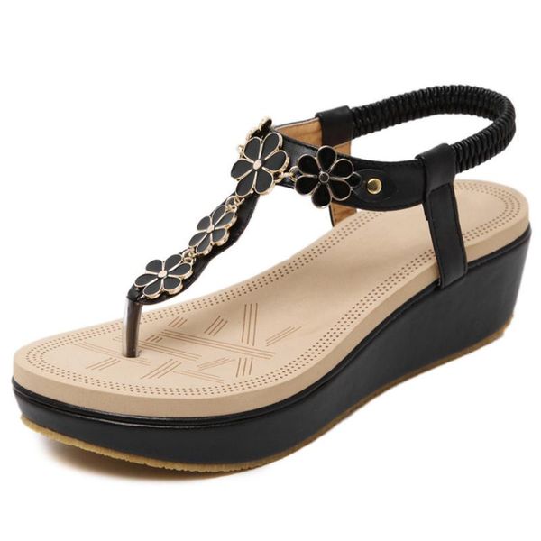 new women summer casual flat sandals shoes woman flower flip flop sweet beach sandals shoes size 35-40, Black
new women summer casual flat sandals shoes woman flower flip flop sweet beach sandals shoes size 35-40, Black