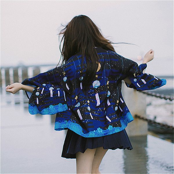 lovely kimono blouse women cardigan japanese kimono women mujer boho clothing summer casual blusas chiffon moon print, White
lovely kimono blouse women cardigan japanese kimono women mujer boho clothing summer casual blusas chiffon moon print, White