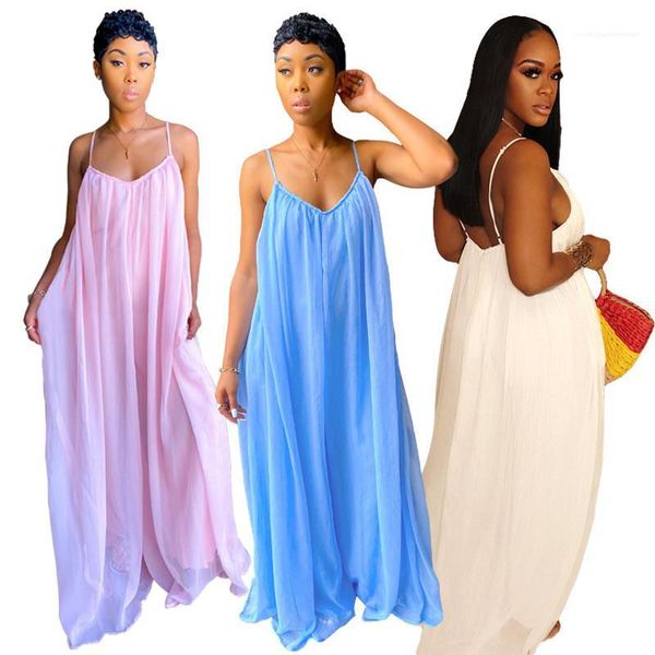 length solid bodysuit suspenders pleated halter chiffon casual wide leg jumpsuit summer loose womens jumpsuits full, Black;white
length solid bodysuit suspenders pleated halter chiffon casual wide leg jumpsuit summer loose womens jumpsuits full, Black;white