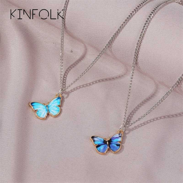 kinfolk fashion butterfly necklace chains necklaces for women chocker chain personalised blue gradient necklace jewelry 2020, Silver
kinfolk fashion butterfly necklace chains necklaces for women chocker chain personalised blue gradient necklace jewelry 2020, Silver
