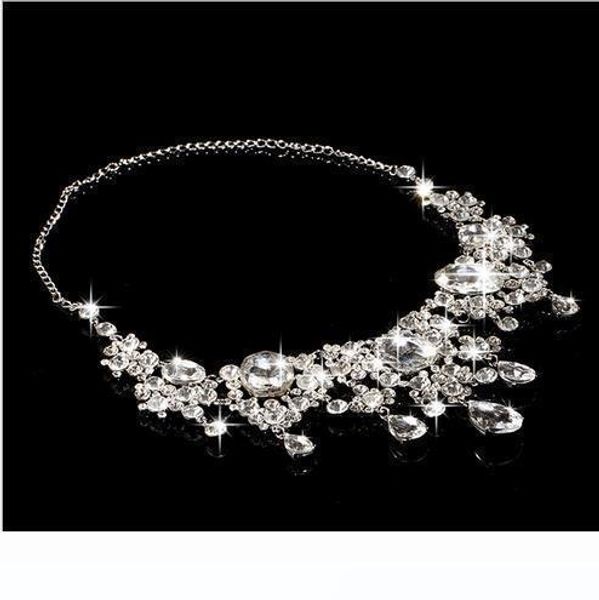 2018 new selling bridal necklace + earrings, two sets of rhinestone flowers, new jewelry, wedding jewelry, tl009, Silver
2018 new selling bridal necklace + earrings, two sets of rhinestone flowers, new jewelry, wedding jewelry, tl009, Silver