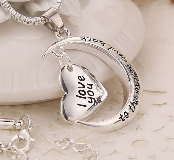 mic 10pcs new antique silver & silver plated crescent moon heart charm i love you to the moon and back necklace
mic 10pcs new antique silver & silver plated crescent moon heart charm i love you to the moon and back necklace