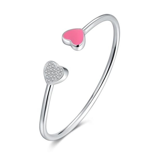 new arrival silver plated jewelry love women cuff bracelets bangles charms pink open heart shape solid birthday gift for friend, Black
new arrival silver plated jewelry love women cuff bracelets bangles charms pink open heart shape solid birthday gift for friend, Black