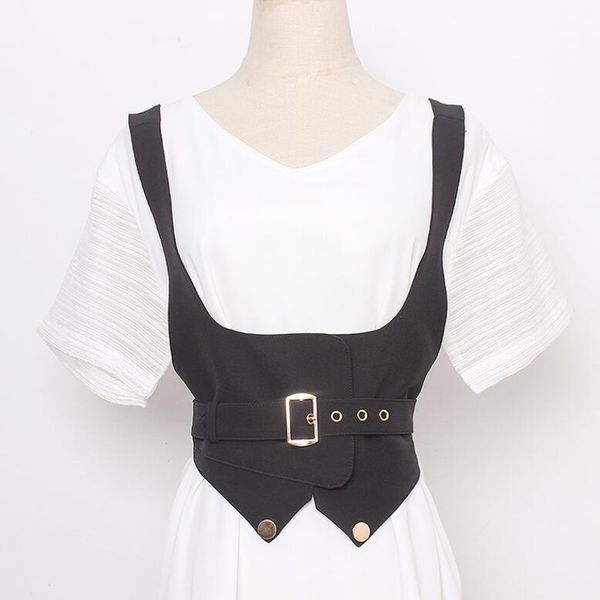 women's runway fashion black fabric vest cummerbunds female dress corsets waistband belts decoration wide belt r735, Black;brown
women's runway fashion black fabric vest cummerbunds female dress corsets waistband belts decoration wide belt r735, Black;brown