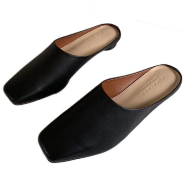 2020 spring and autumn square head comfortable wild shoes, Black 
2020 spring and autumn square head comfortable wild shoes, Black