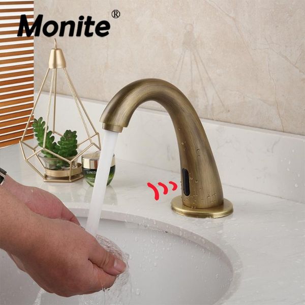 bathroom sink faucets monite antique brass automatic touch sensor faucet water saving inductive electric power mixer tap
bathroom sink faucets monite antique brass automatic touch sensor faucet water saving inductive electric power mixer tap