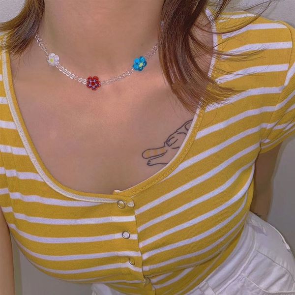 huanzhi 2020 new trendy summer multicolor flower crystal pearl asymmetry beaded clavicle choker necklace for women jewellery, Silver
huanzhi 2020 new trendy summer multicolor flower crystal pearl asymmetry beaded clavicle choker necklace for women jewellery, Silver