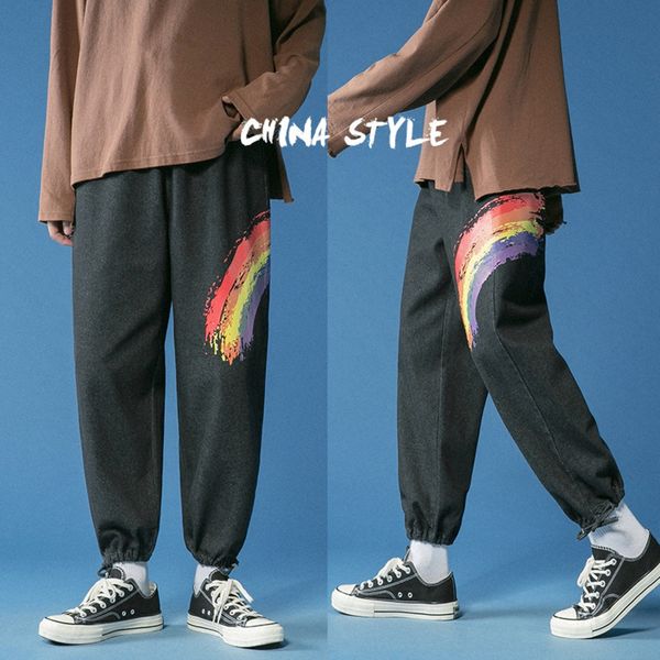 rainbow printed men's fashion brand fat big size dad pants loose straight korean style jeans and jeans trendy pants upatx, Blue
rainbow printed men's fashion brand fat big size dad pants loose straight korean style jeans and jeans trendy pants upatx, Blue